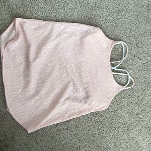 Pink Ivivva workout tank with built-in sports bra